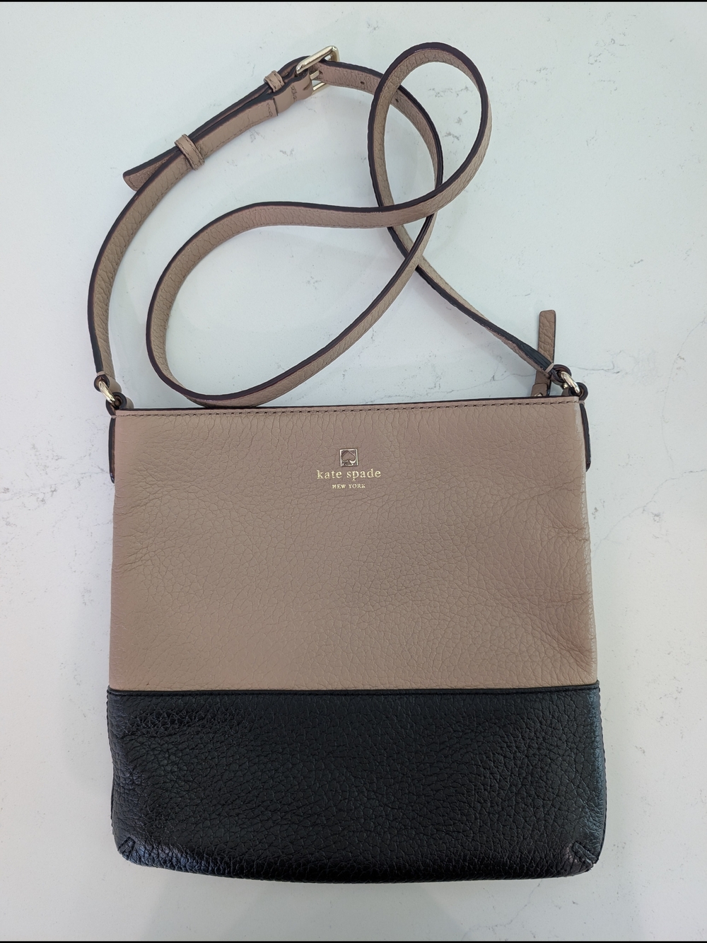 kate spade Two-Tone Taupe and Black Crossbody Bag